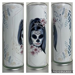 Day of The Dead Sublimated Stainless Steel 20oz Tumbler